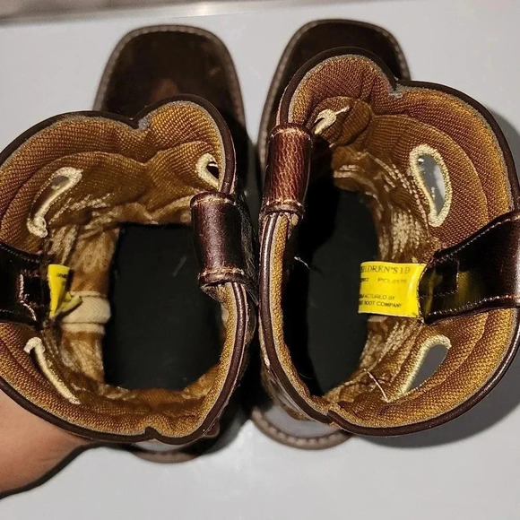 Kids Amarillo Dan Post Cowboy Boots, Brown, Size Children's 1D, PreOwned - Picture 13 of 16